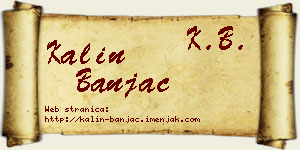 Kalin Banjac vizit kartica